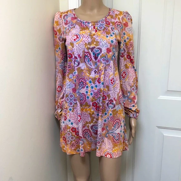 60s psychedelic mini dress 1960s Novelty Print Micro Mini Dress / 1960s Psychedelic Mini Dress / 1960s  Tunic / 1960s Micro Mini Dress